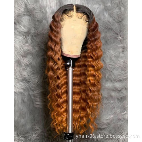 Wholesale Colored Human Hair Wigs, Hd  Lace Front Wig, Ginger Orange Red Purple Wigs Lace Front Human Hair For Black  Women